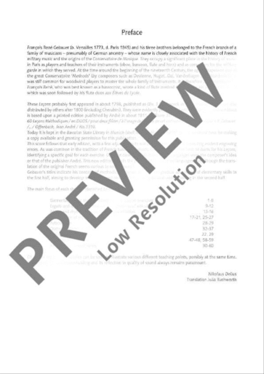 60 Methodical Lessons Flute Duet scores gallery preview page 4