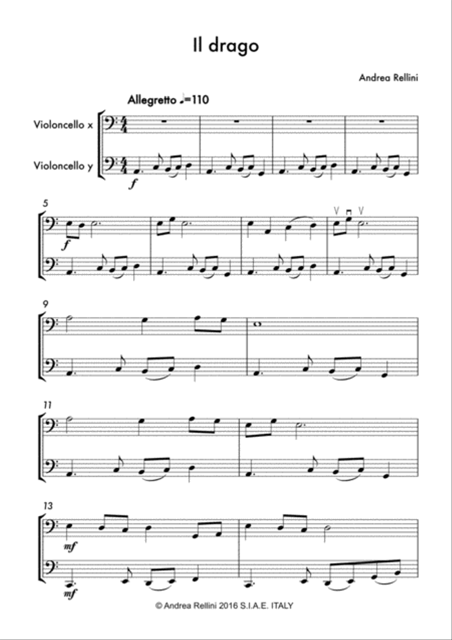 Il Drago ( 2 Cellos) Cello Solo scores gallery preview page 3