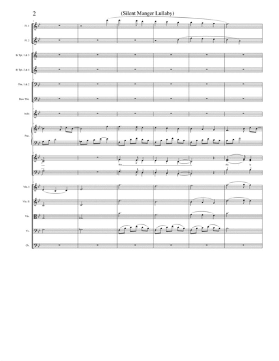 Silent Manger Lullaby Score and Parts 4-Part scores gallery preview page 2