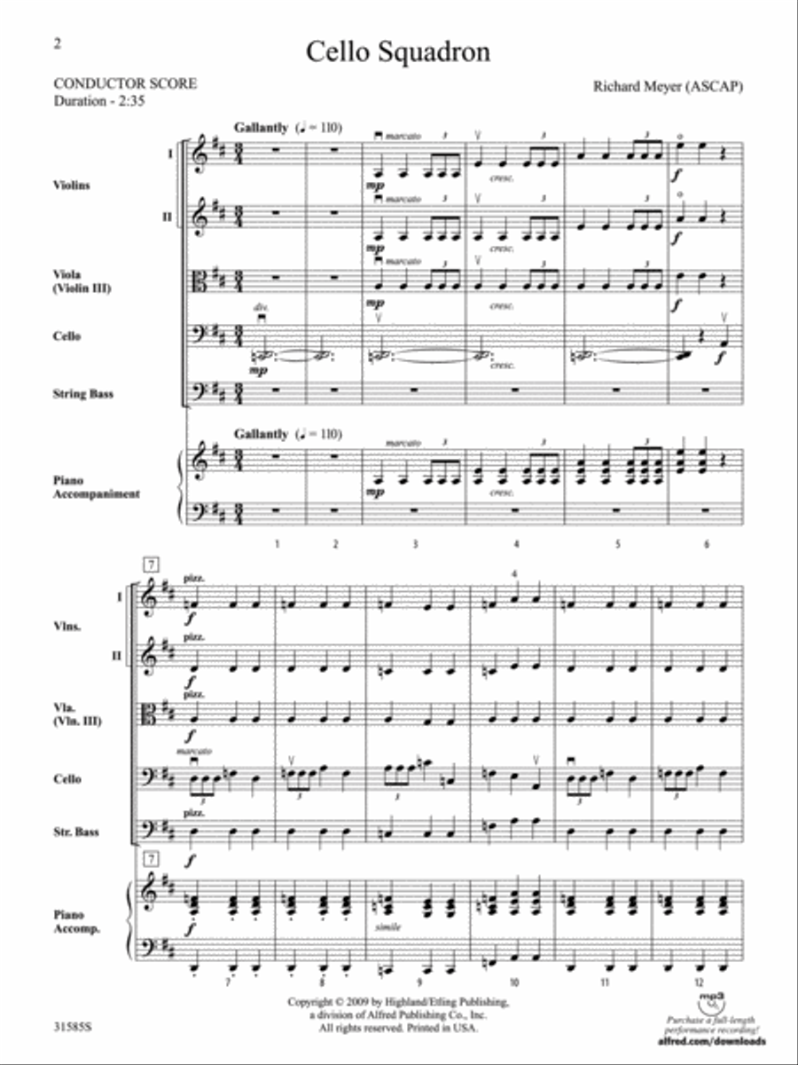 Cello Squadron String Orchestra scores gallery preview page 2