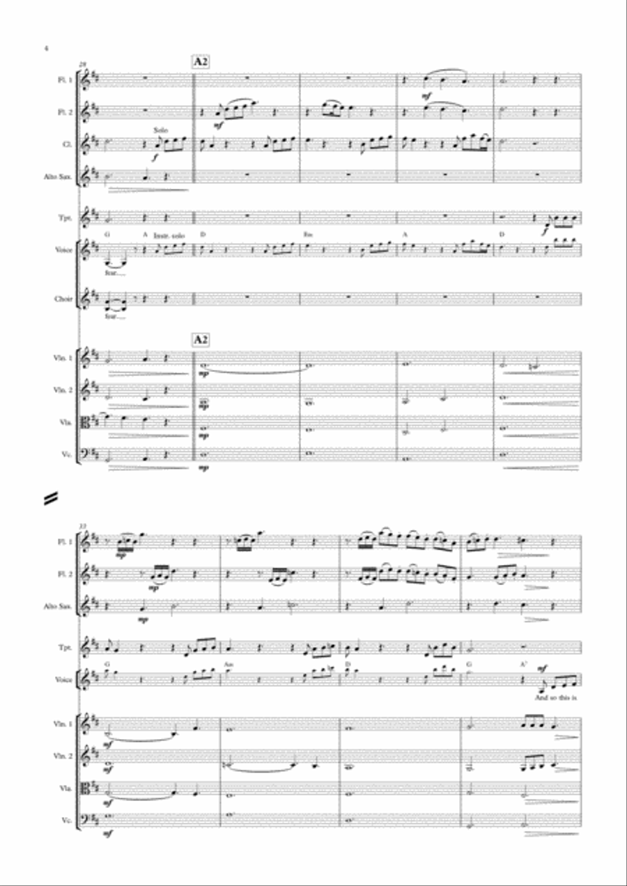 Happy Xmas (War Is Over) SSA scores gallery preview page 4