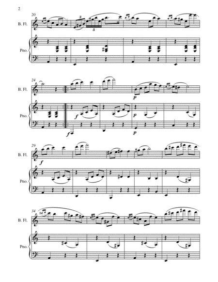 Waltz in A Minor - Bass Flute and Piano - Chamber music image number null
