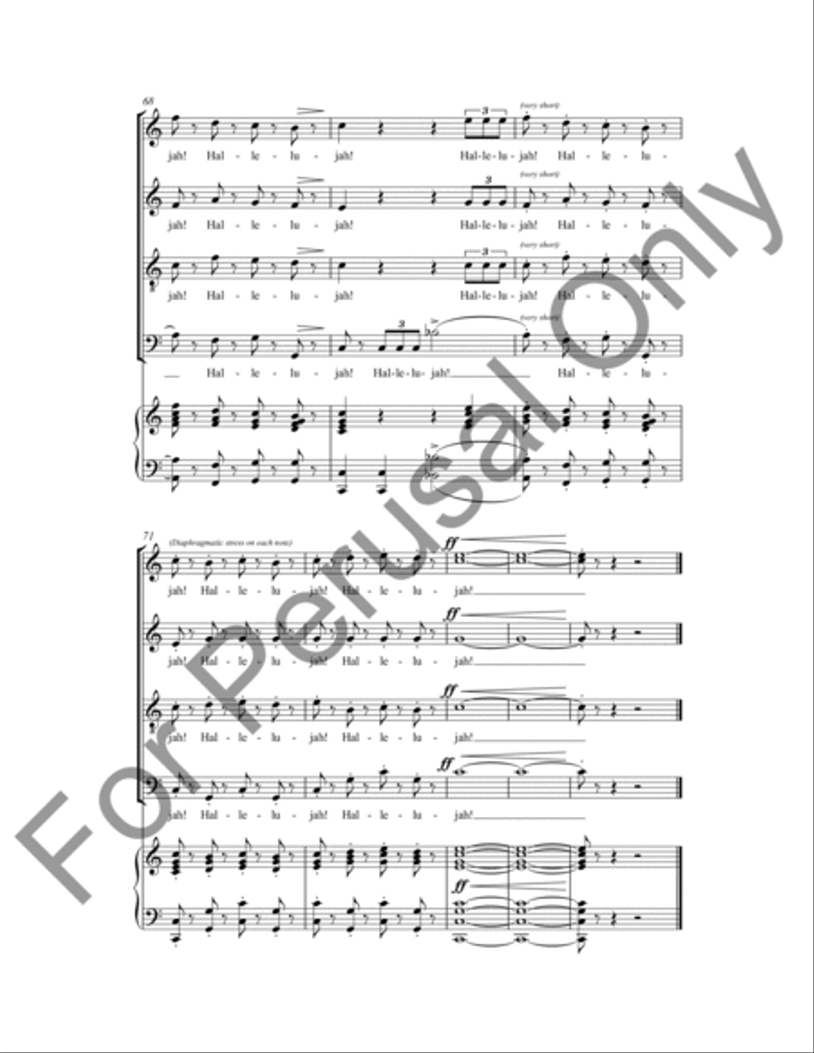 Hallelujah Hallelujah 4-Part scores gallery preview page 12