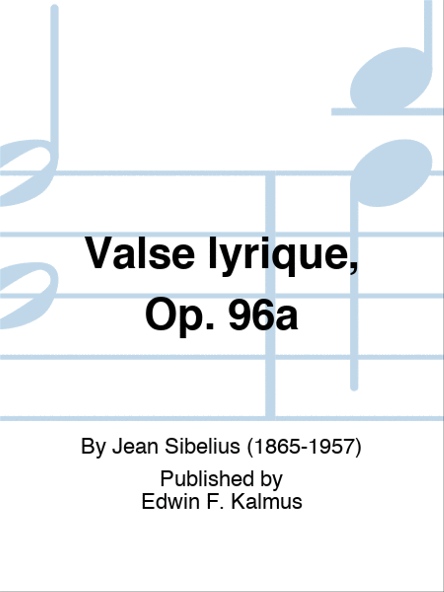 Valse lyrique, Op. 96a Valse lyrique, Op. 96a Set of Parts scores gallery preview page 1