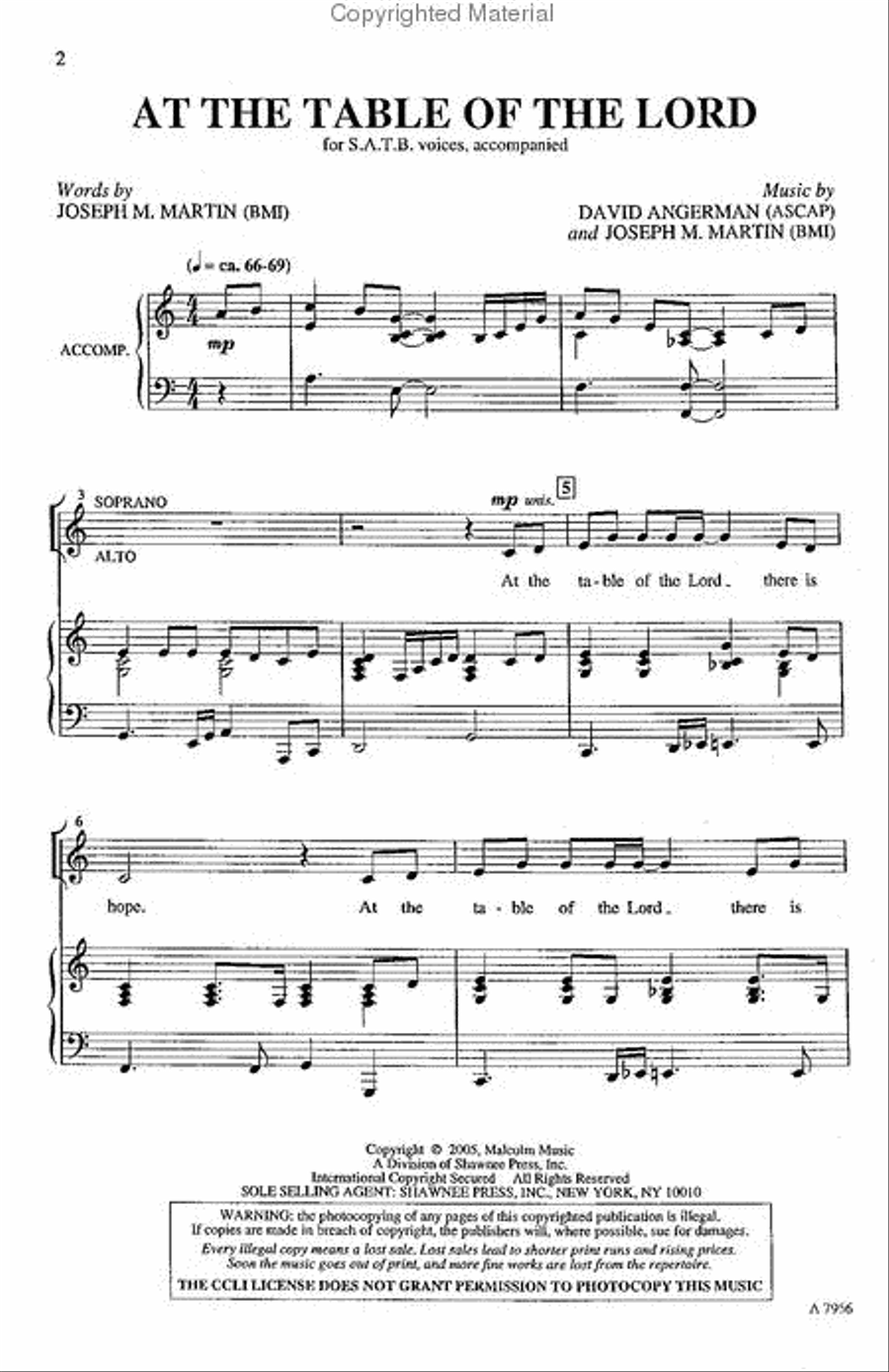 At the Table of the Lord 4-Part scores gallery preview page 2