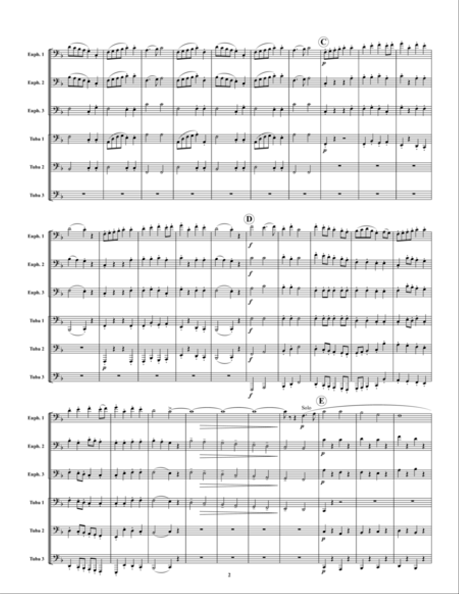 Second Suite for Military Band Euphonium scores gallery preview page 2
