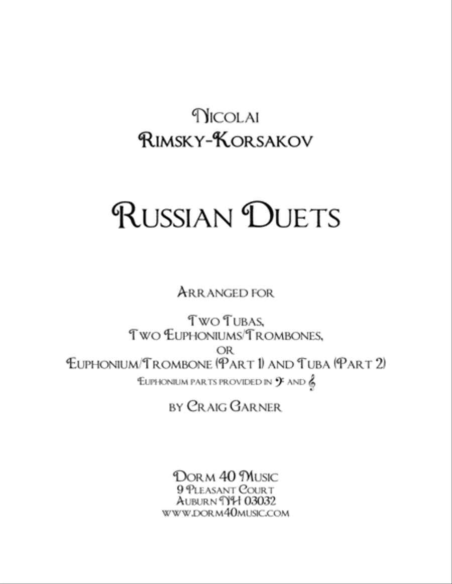 Russian Duets (for low brass) Brass Duet scores gallery preview page 1