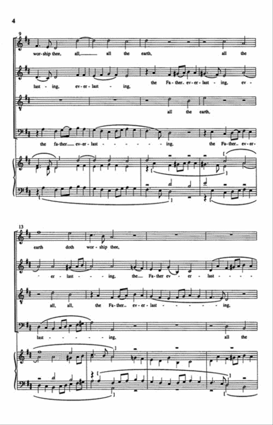 All the Earth Doth Worship Thee 4-Part scores gallery preview page 3