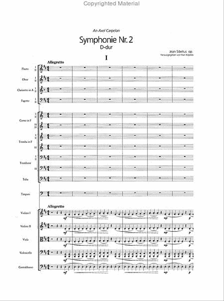 Symphony No. 2 in D major Op. 43 Orchestra scores gallery preview page 2