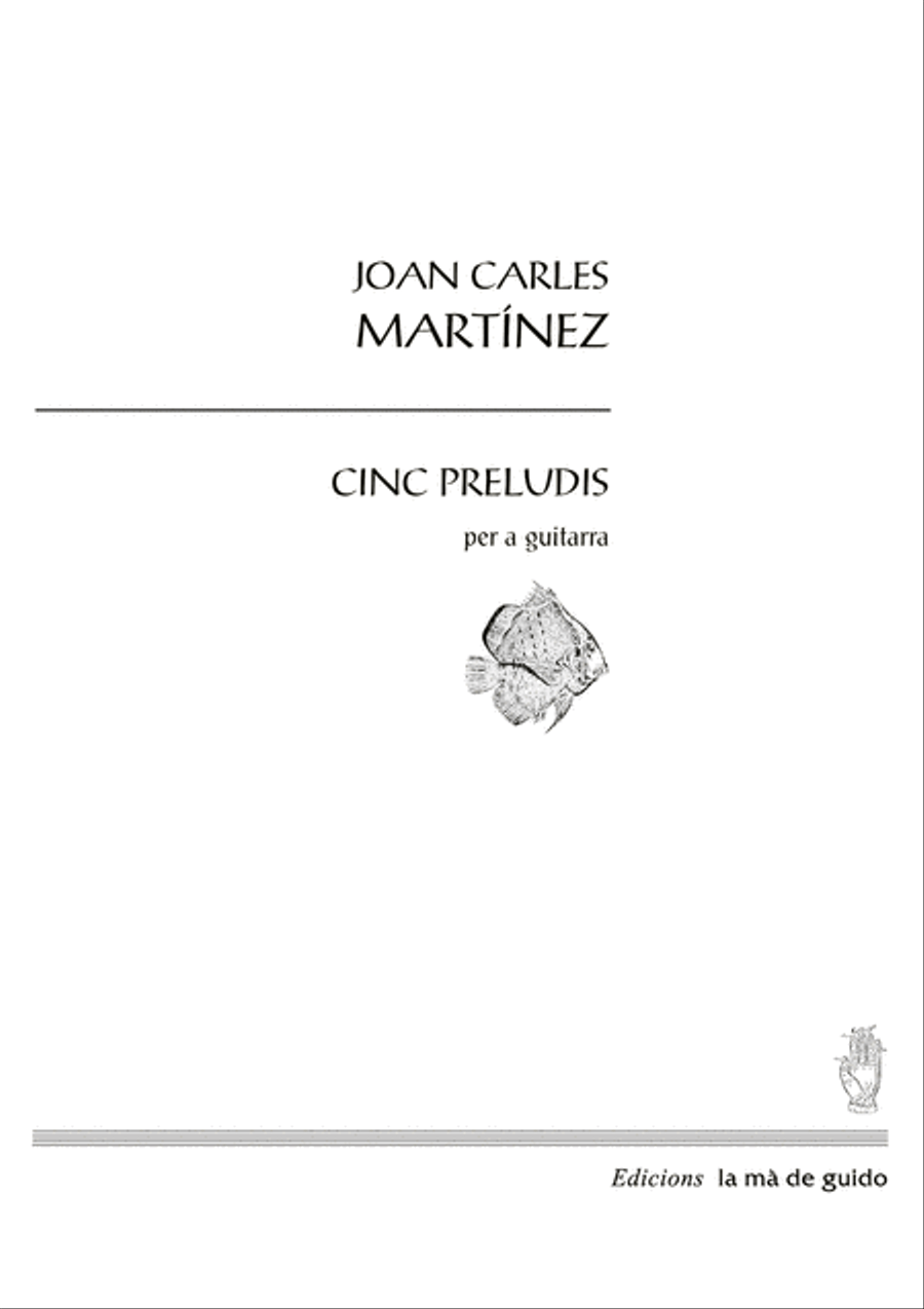 Cinc preludis per a guitarra Classical Guitar scores gallery preview page 1