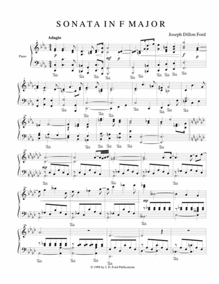 Book cover for Sonata in F Major for Pianoforte Solo