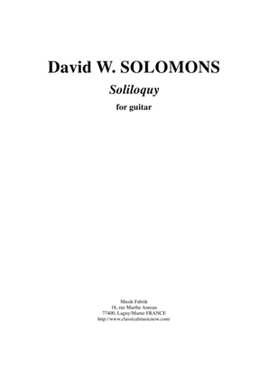 David Warin Solomons: Soliloquy for solo guitar