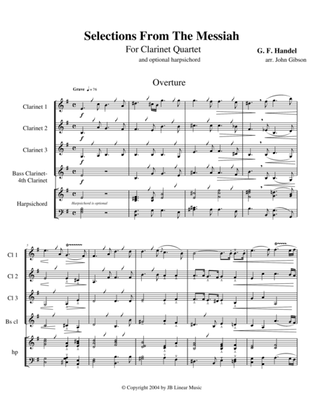 Handel's Messiah Selections for Clarinet Quartet