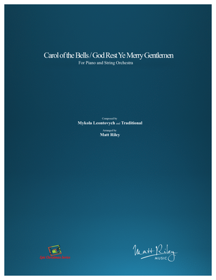 Book cover for Carol of the Bells / God Rest Ye Merry Gentlemen - Piano & String Orchestra