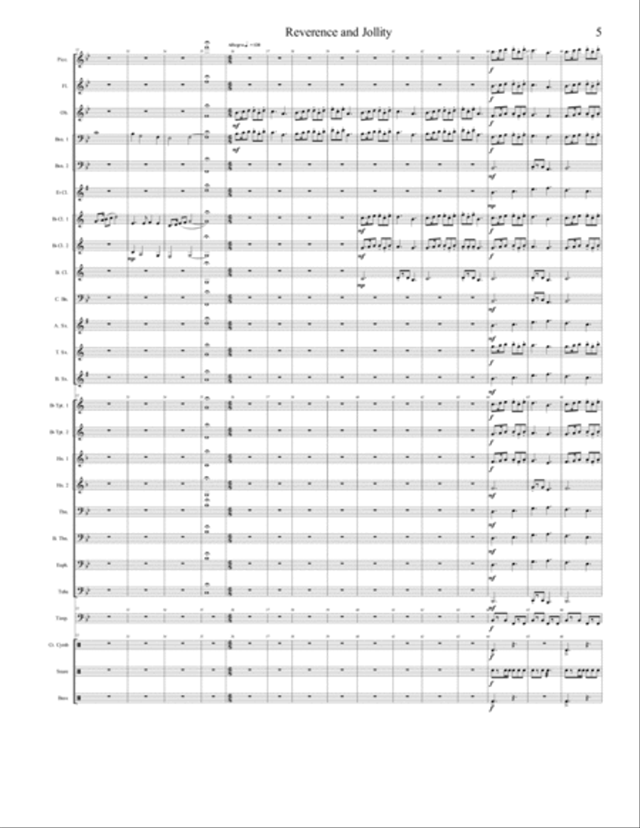 Reverence and Jollity Reverence and Jollity Concert Band scores gallery preview page 5