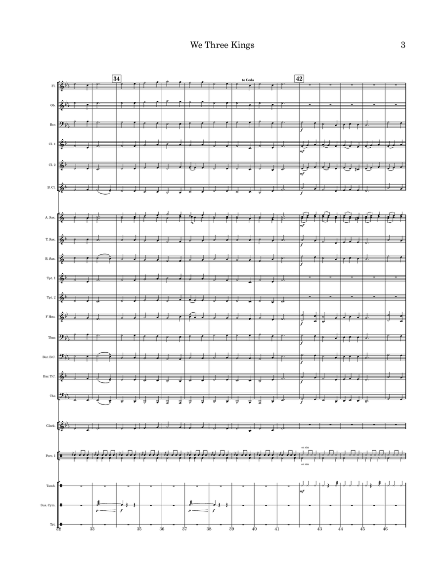 We Three Kings Concert Band scores gallery preview page 4