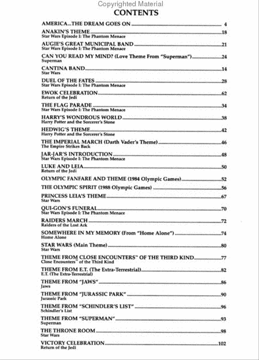 The Very Best of John Williams Easy Piano scores gallery preview page 2