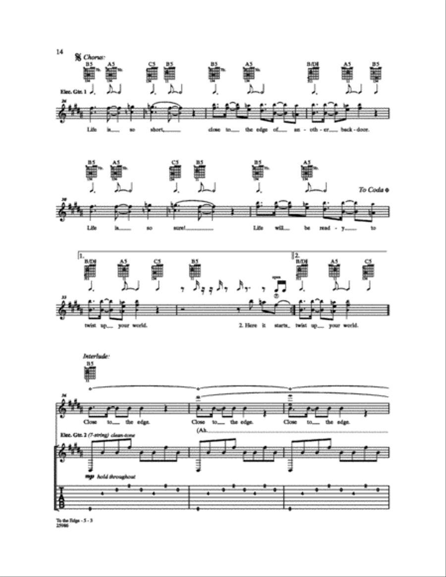 To The Edge Electric Guitar scores gallery preview page 3