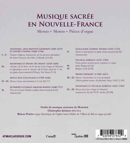 Musique sacree en Nouvelle-France