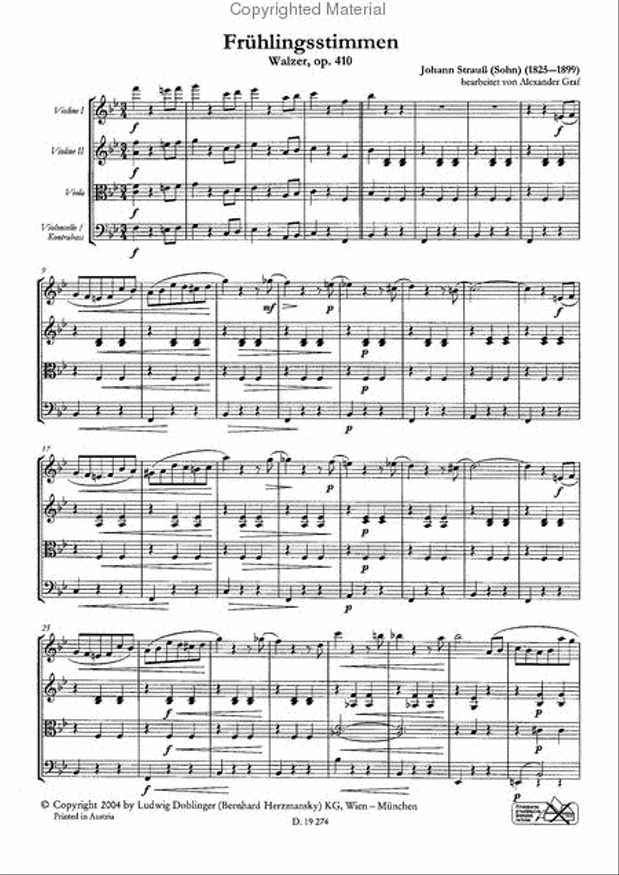 Fruhlingsstimmen op. 410 Score and Part scores gallery preview page 2