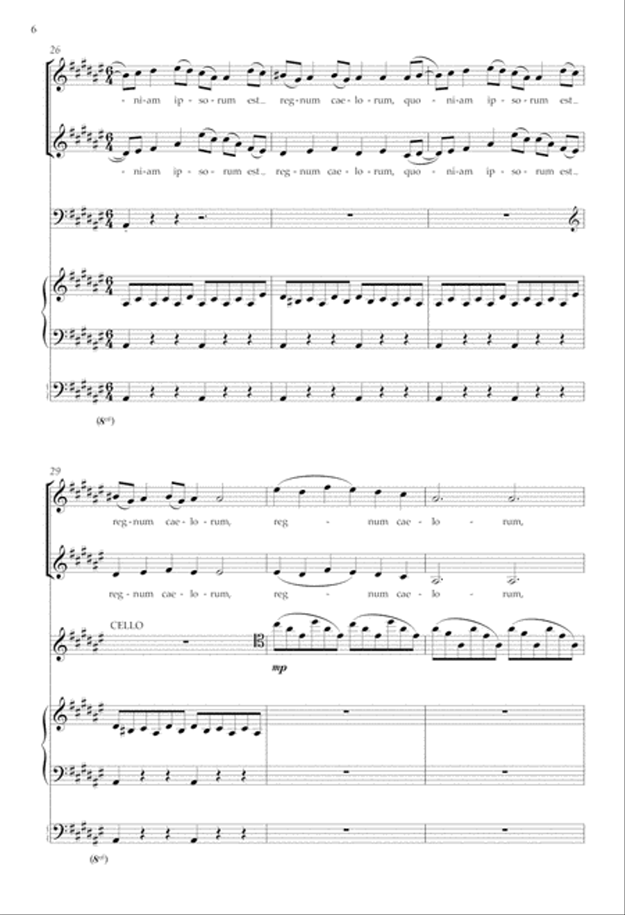 Beatitude I: Beati pauperes (Blessed are the poor) SSA scores gallery preview page 5