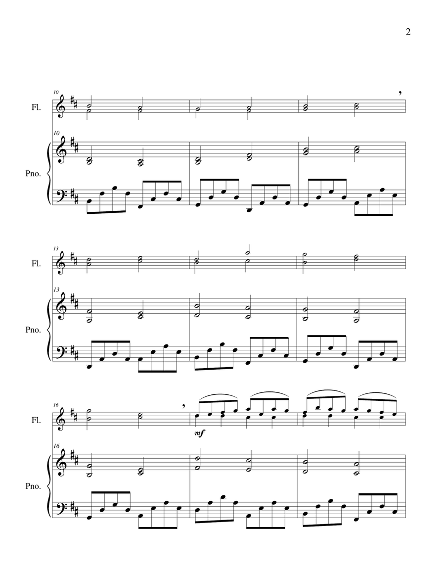 Canon - Flute Duet and Piano Flute Duet scores gallery preview page 4
