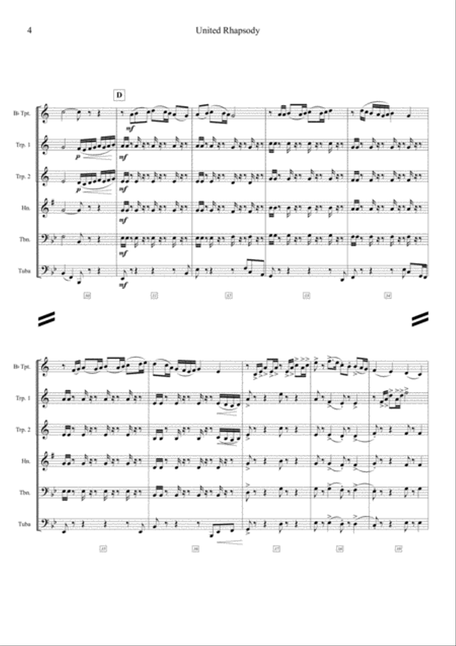 United Rhapsody Brass Ensemble scores gallery preview page 4