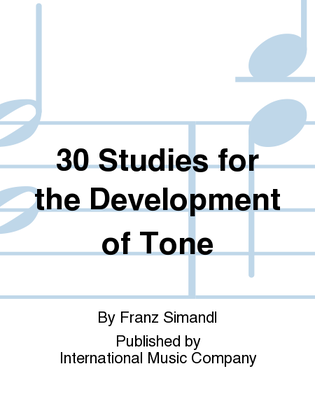 Book cover for 30 Studies For The Development Of Tone