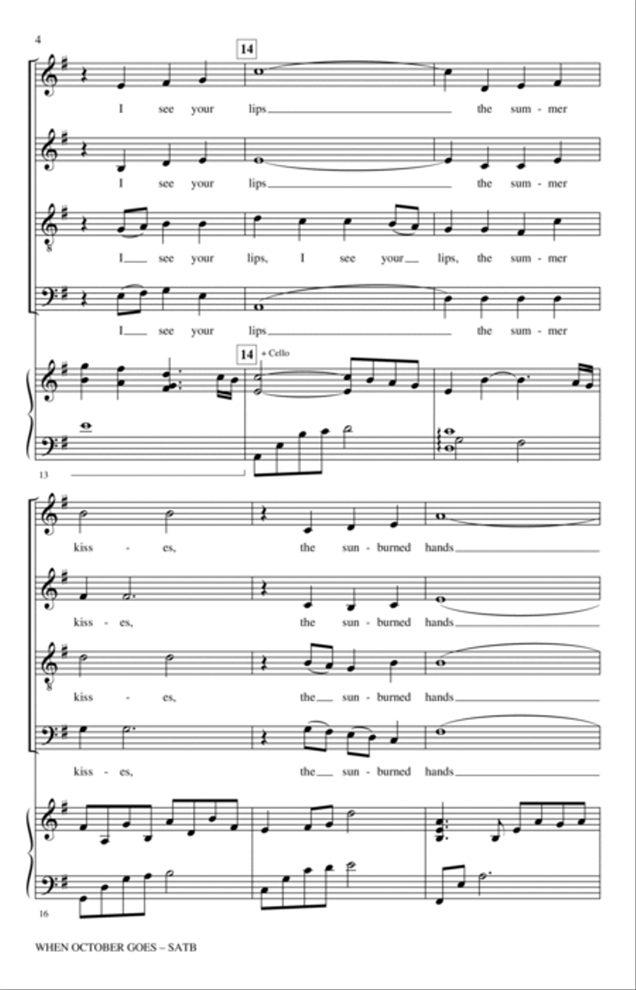 When October Goes (with Autumn Leaves) 4-Part scores gallery preview page 3