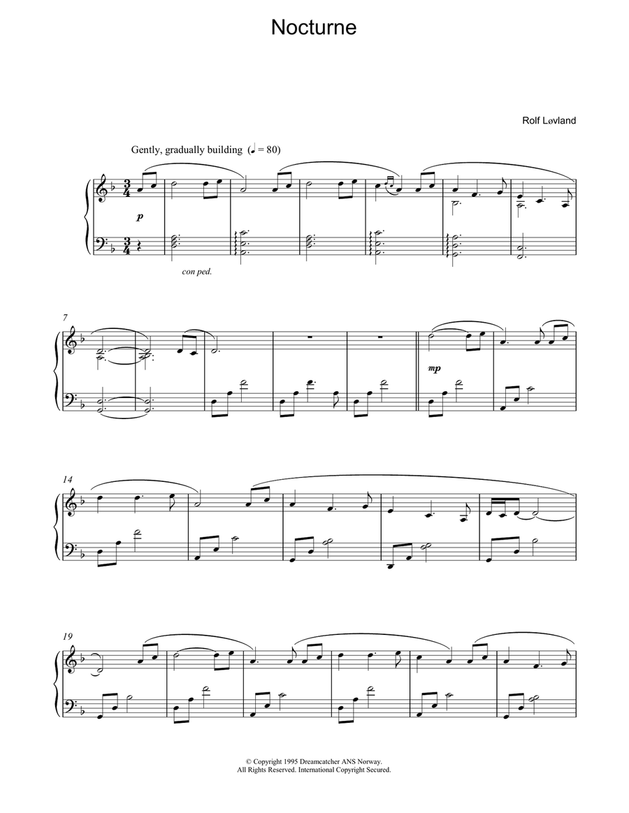 Nocturne Nocturne Piano Solo scores gallery preview page 1