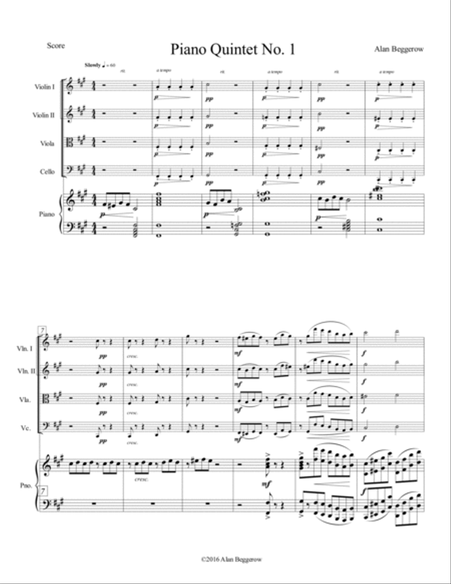 Piano Quintet No. 1 Piano Quintet No. 1 Piano Quartet scores gallery preview page 2