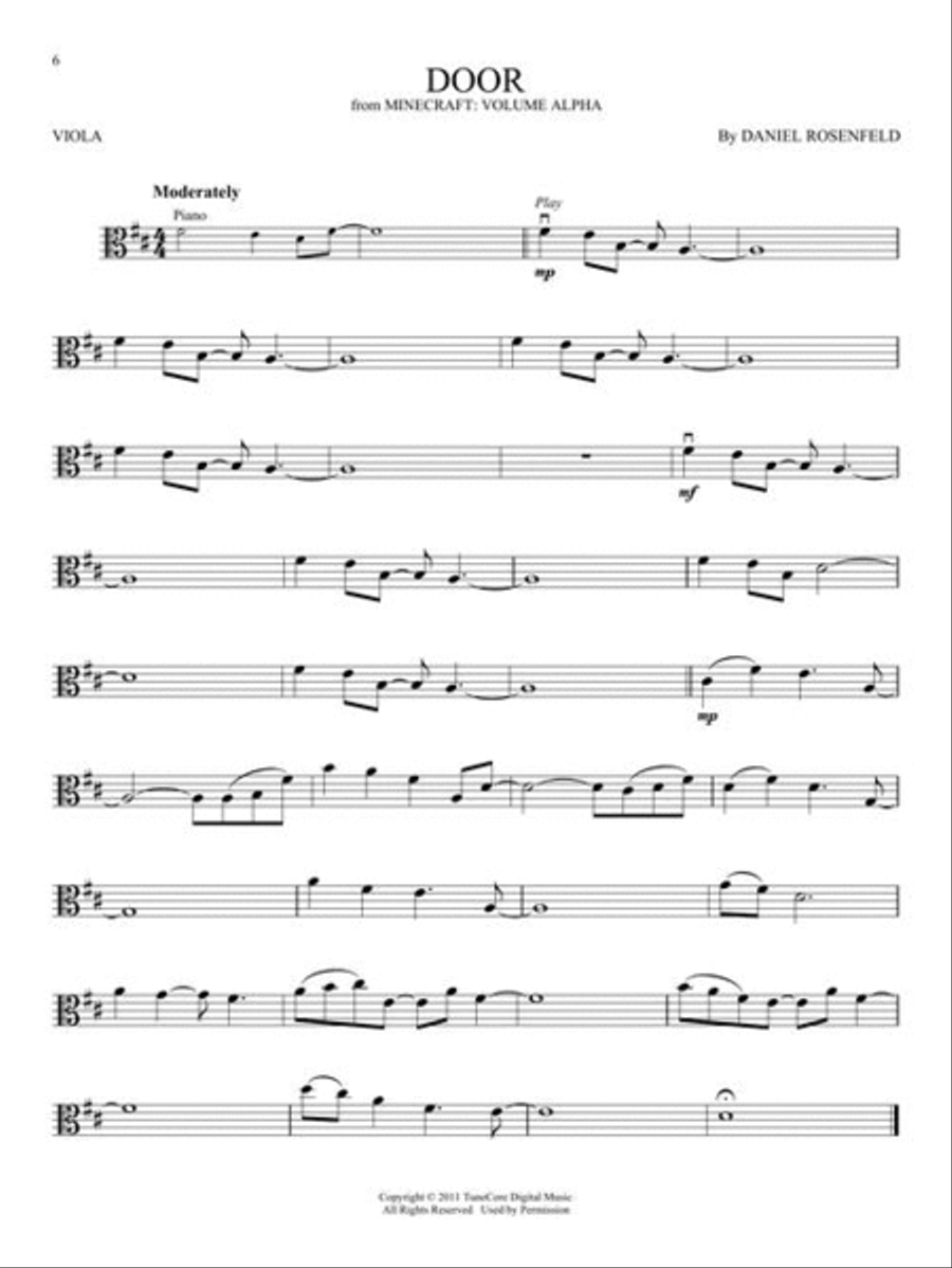 Minecraft – Music from the Video Game Series Viola Solo scores gallery preview page 5