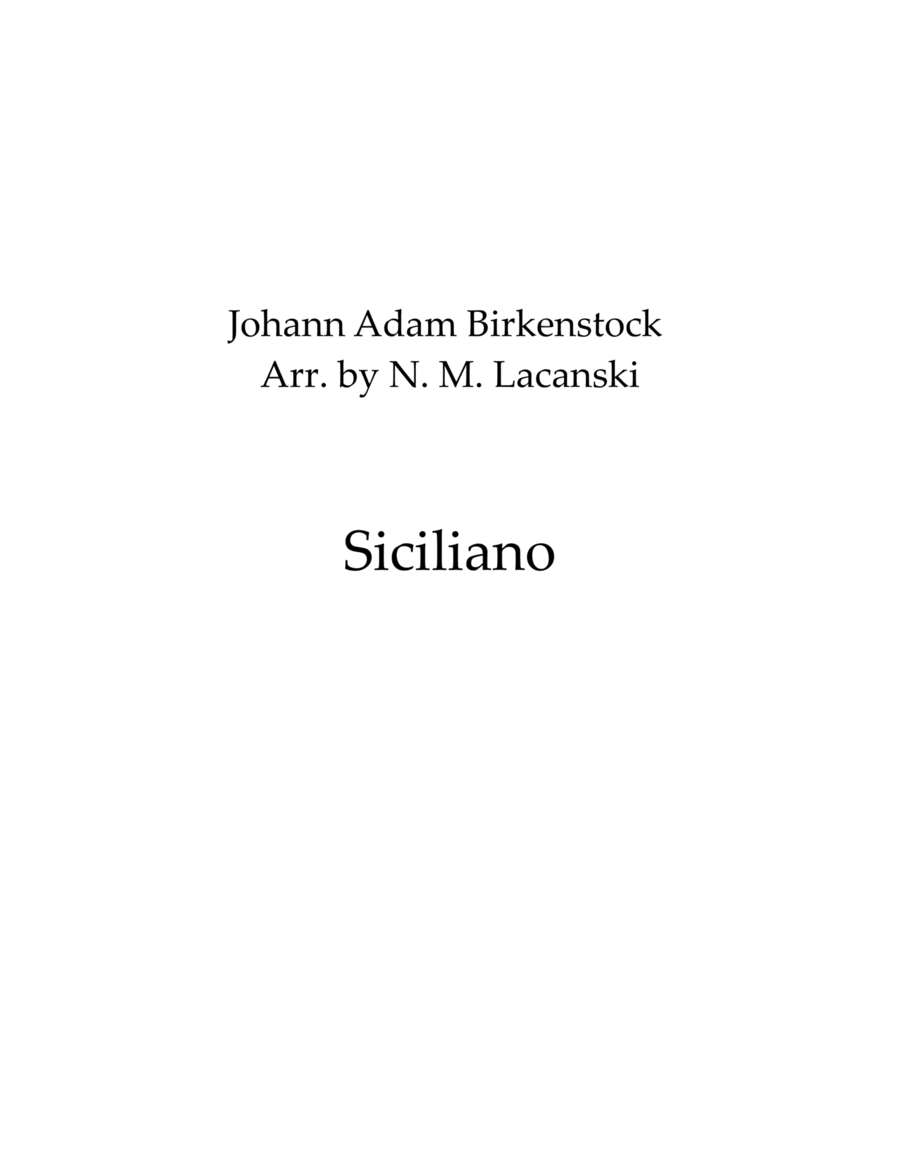 Siciliano Siciliano String Quartet scores gallery preview page 1