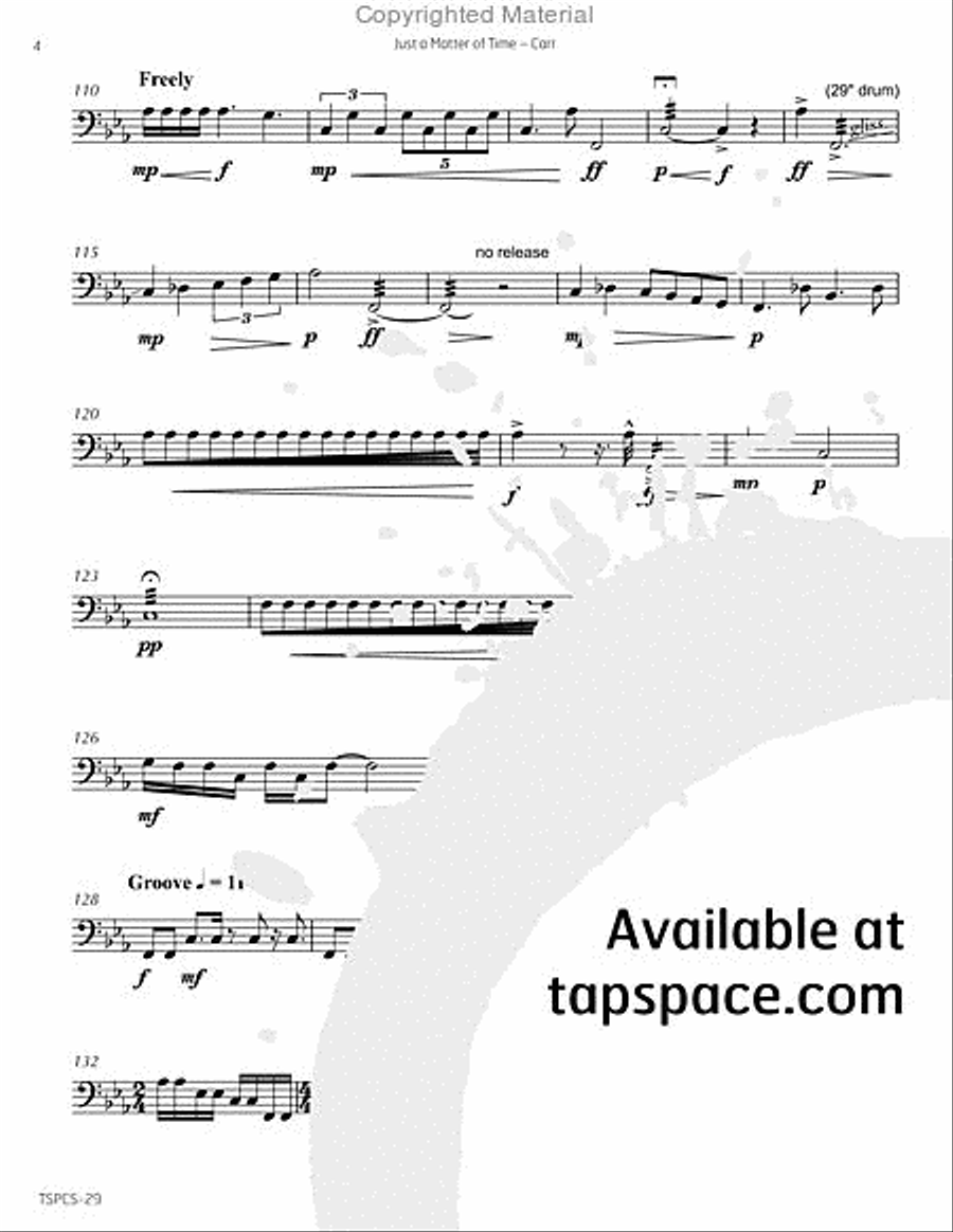 Just a Matter of Time Percussion scores gallery preview page 7