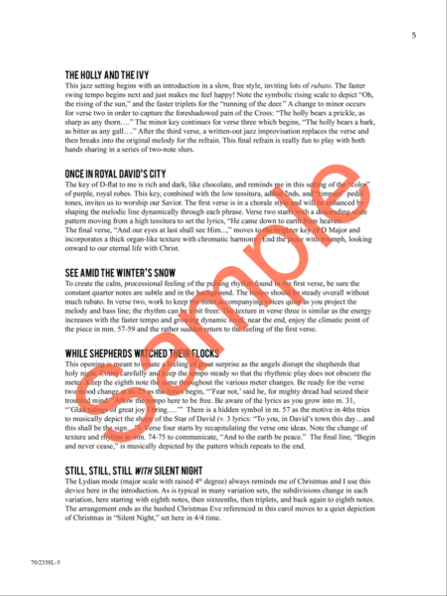 Glory Shone Around Piano Solo scores gallery preview page 6