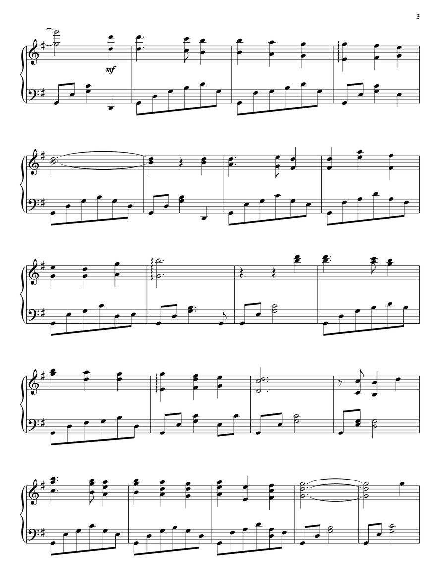 Away In A Manger Piano Solo scores gallery preview page 3