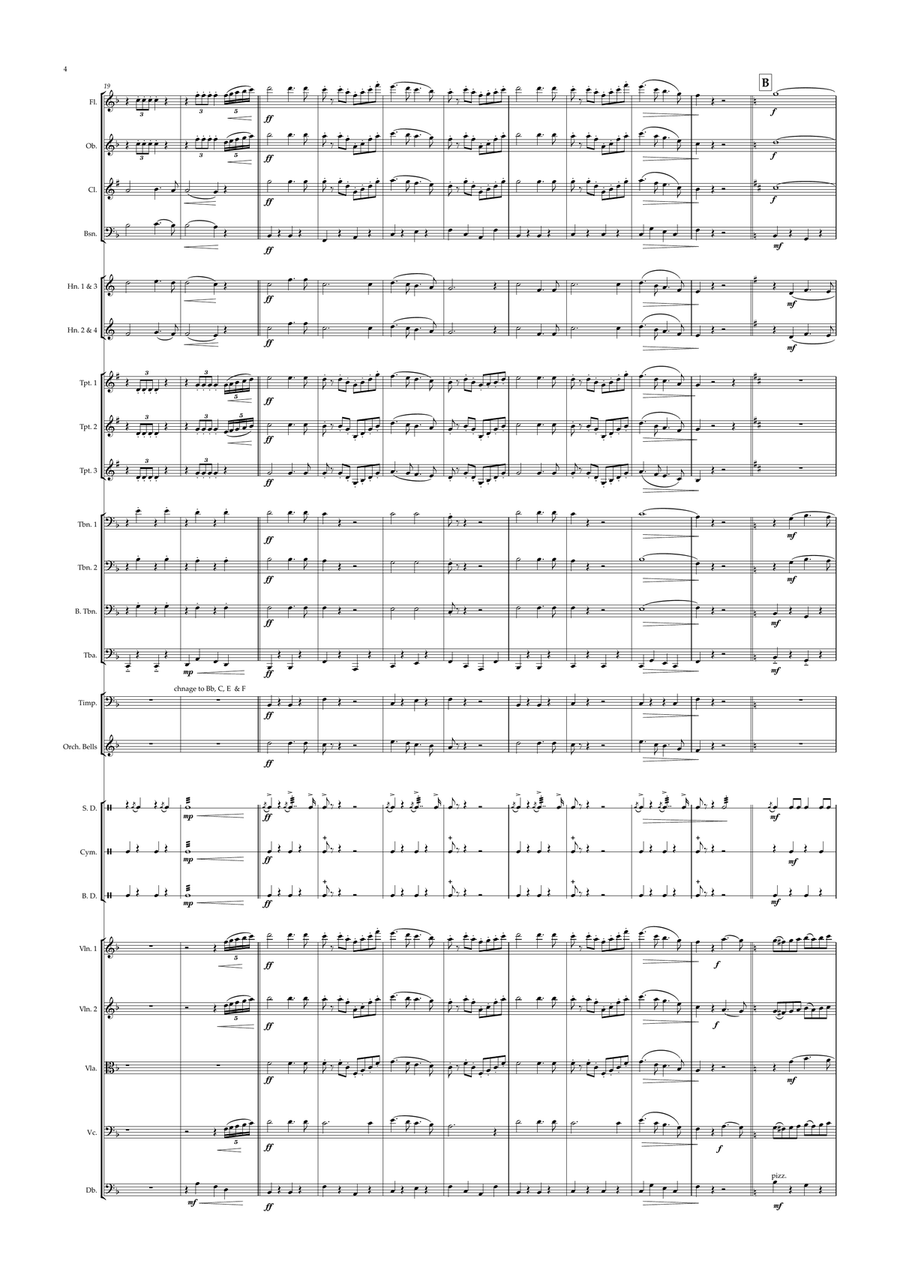 Monegasque (Monaco) National Anthem for Symphony Orchestra (Olympic National Anthem Series) Full Orchestra scores gallery preview page 4