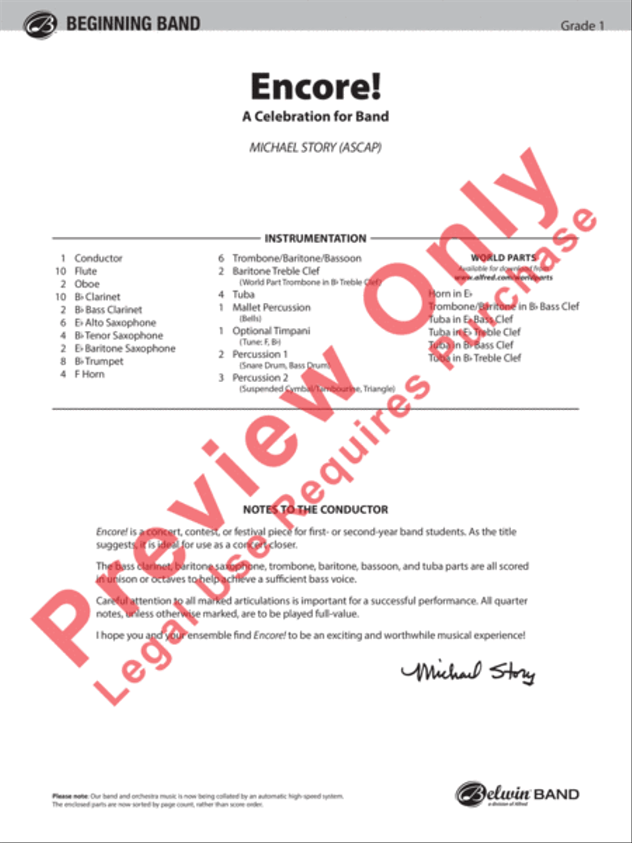 Encore! Concert Band scores gallery preview page 2