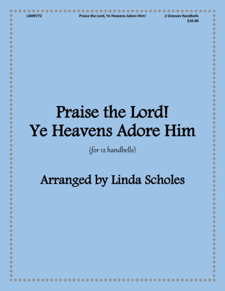 Praise the Lord! Ye Heavens Adore Him (for 12 handbells) image number null