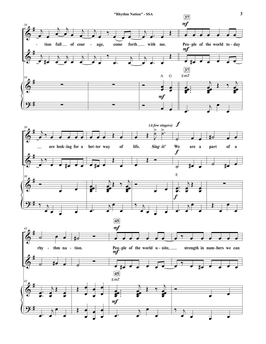 Rhythm Nation Rhythm Nation SSA scores gallery preview page 3
