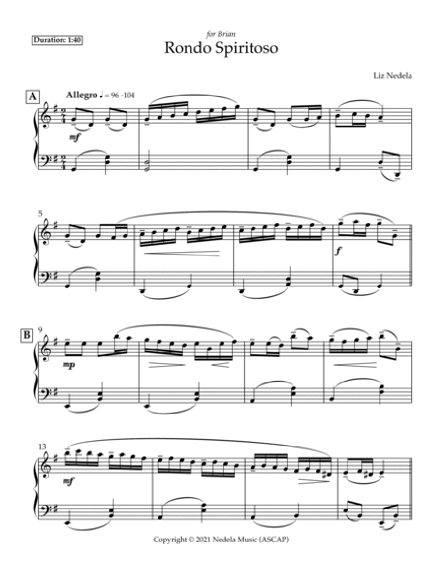 Rondo Spiritoso Piano Method scores gallery preview page 6