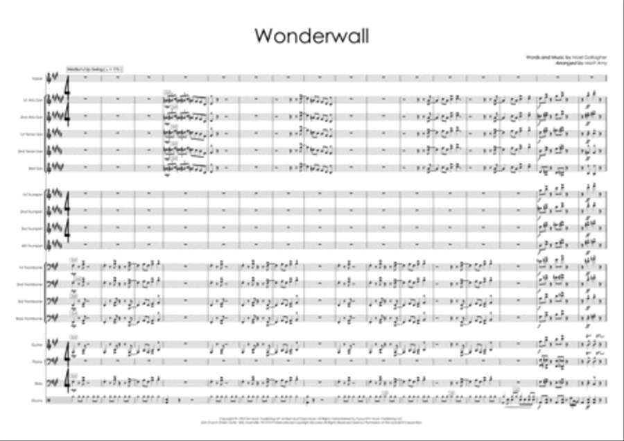 Wonderwall Wonderwall Jazz Ensemble scores gallery preview page 1