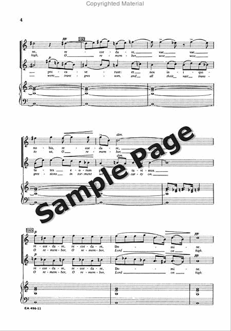 O Remember Lord 4-Part scores gallery preview page 5