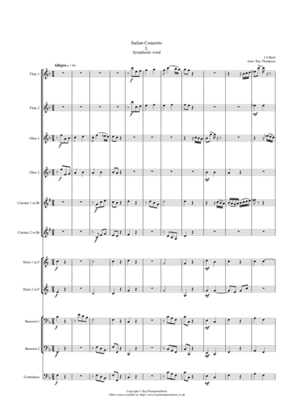 Bach: Italian Concerto BWV971 Mvt.I - symphonic wind/bass image number null