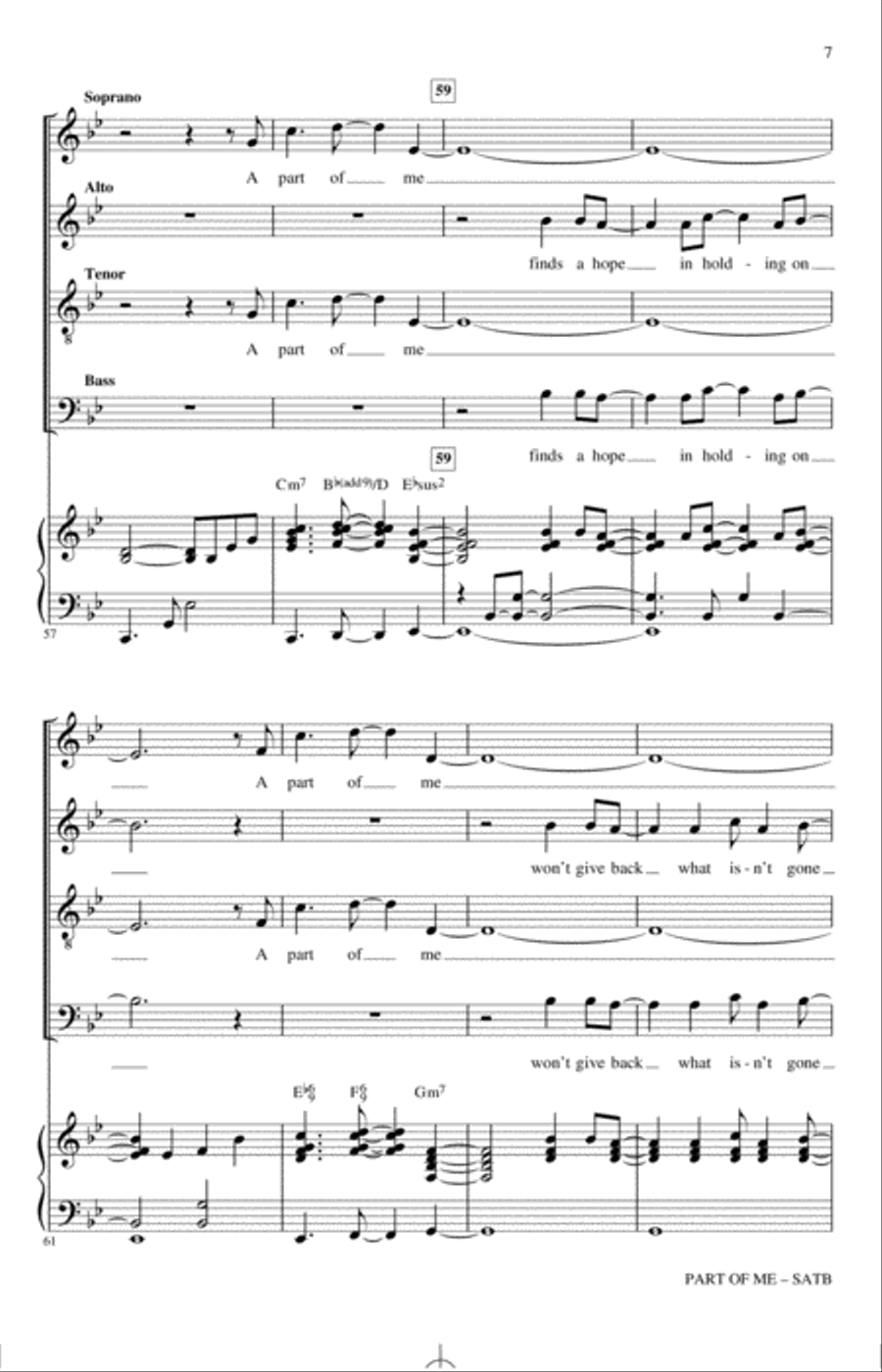 Part Of Me (from Dear Evan Hansen) (arr. Roger Emerson) 4-Part scores gallery preview page 6