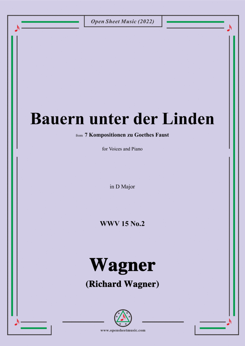 R. Wagner-Bauern unter der Linden,WWV 15 No.2,in D Major image number null