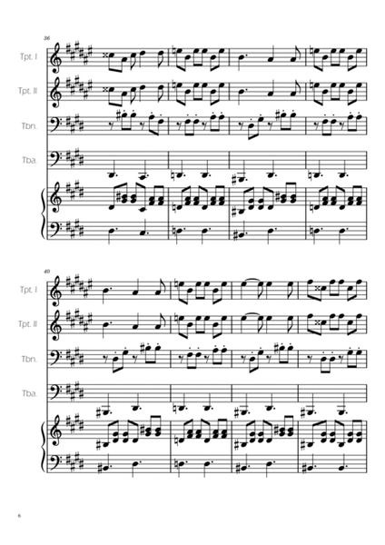 Swan Lake (theme) - Tchaikovsky - Brass Quartet w/ Piano Accompaniment image number null
