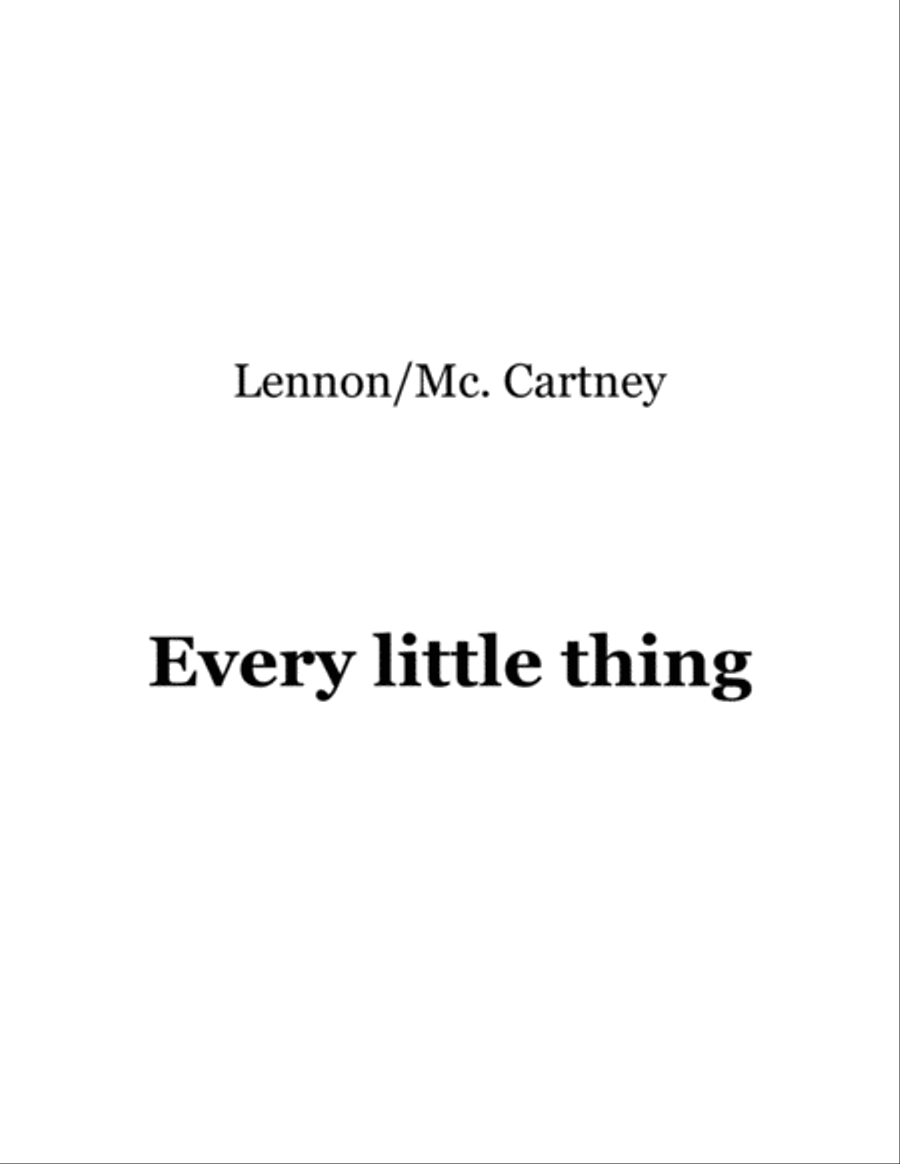 Every Little Thing Guitar Solo scores gallery preview page 1