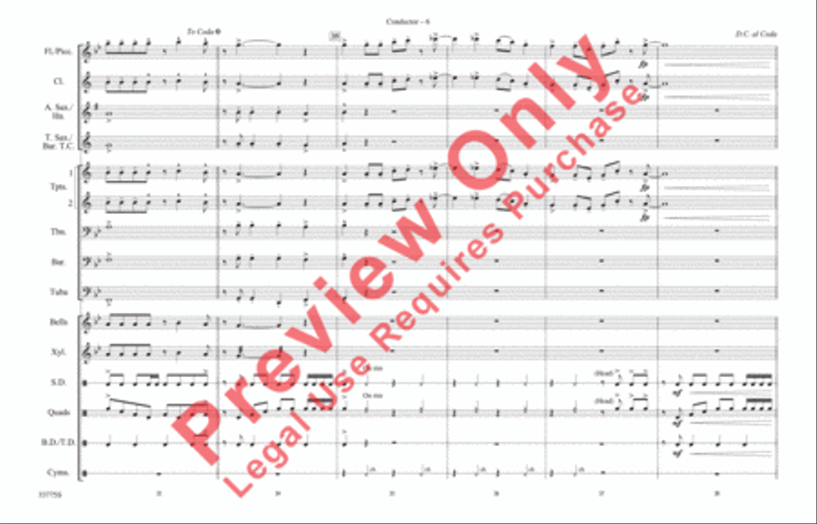 Livin' la Vida Loca Livin' la Vida Loca Marching Band scores gallery preview page 7