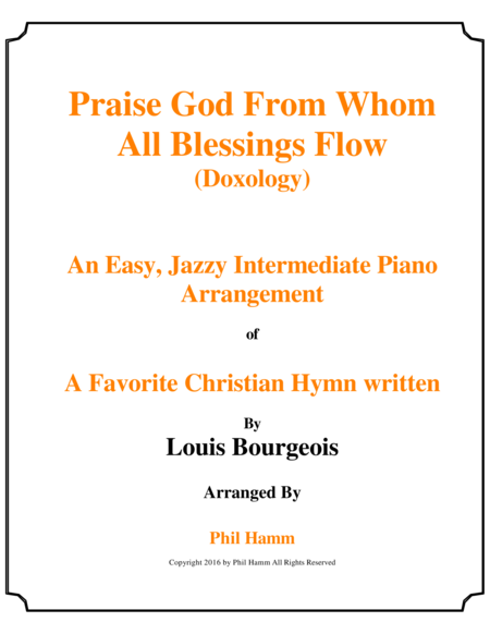 Praise God From Whom All Blessing Flow (Doxology) Jazzy image number null